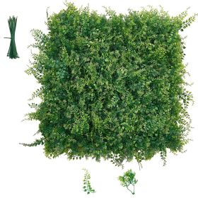 Artificial Plant Wall, 12PCS 20 x 20 in Artificial Boxwood Panels, Sun Protection Greenery Backdrop Privacy Hedge Fence, Fake Grass Screen for We