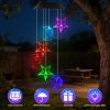 Fresh Fab Finds Solar Moon and Star Wind Chime 7 Color Changing Wind Chime for Outside IPX4 Waterproof Outdoor Garden Yard Decor