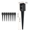 Fence Post Anchor Ground Spike, 8 Pack 24 x 4 x 4 Inches Outer Diameter (Inner Diameter 3.5 x3.5 Inches), Metal Black Powder Coated Post Stake Ground
