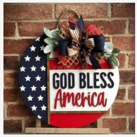 1 pc 250th anniversary of American independence, bald eagle commemorative wooden plaque, home porch decoration, wooden hanging board (Color: 34, size: 20*20*0.5cm)