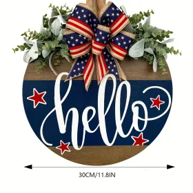 1 pc 250th anniversary of American independence, bald eagle commemorative wooden plaque, home porch decoration, wooden hanging board (Color: 39, size: 40*40*0.5cm)