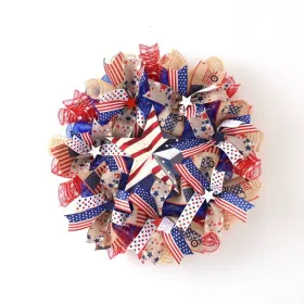 1PC Wooden tags for Independence Day, patriotic American homes, rural areas, wooden walls, door decorations, wooden crafts (Color: 91, size: 30*30*0.5cm)