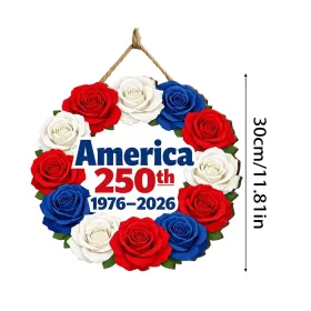 1PC Wooden tags for Independence Day, patriotic American homes, rural areas, wooden walls, door decorations, wooden crafts (Color: 98, size: 20*20*0.5cm)