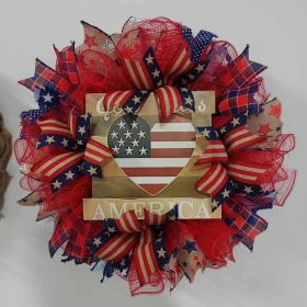 1PC Wooden tags for Independence Day, patriotic American homes, rural areas, wooden walls, door decorations, wooden crafts (Color: 62, size: 30*30*0.5cm)